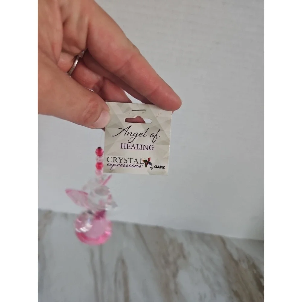Angel of Love Acrylic Pink Crystal Ornament Sun-catcher  Sympathy  3
